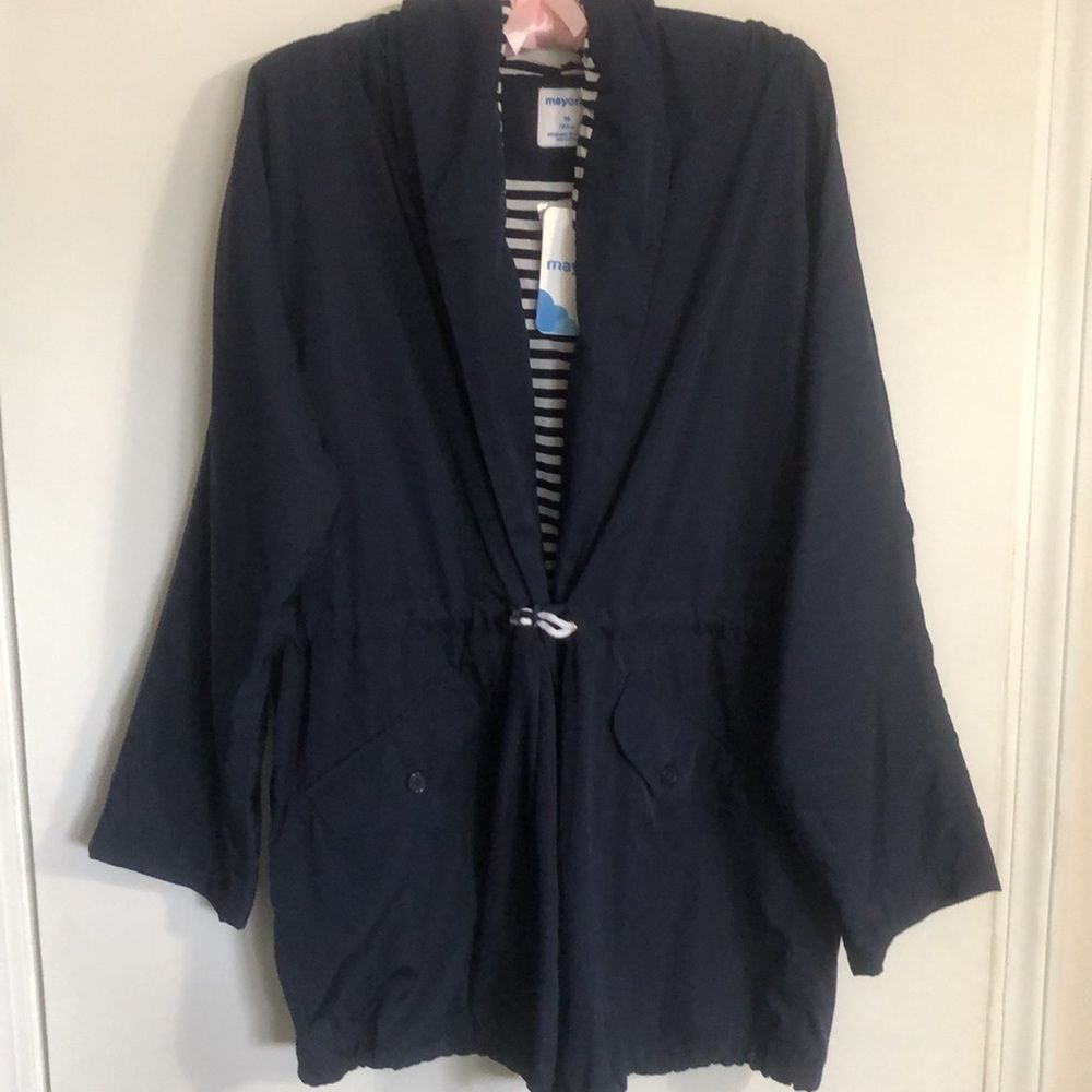 Mayoral Chic Lightweight Hook & Eye Jacket, Sz 16 Girls or Women’s Petite, NWT